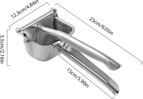 Vista 2 de Manual Squeeze Juicer - Manual Juice Extractor, Stainless Citrus Presser for Lemon Juicing, Handheld Fruit Crusher with 304 Stainless Steel Build