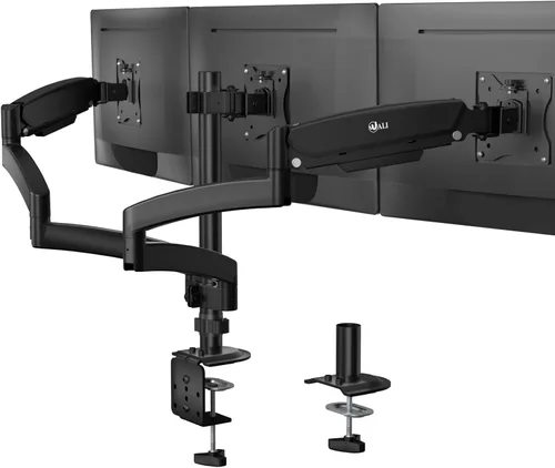 Vista 21 de WALI - Soporte de escritorio para monitor dual para pantallas de 17-32 pulgadas, brazos de monitor dual para 2 monitores, soporta hasta 19.8 lbs