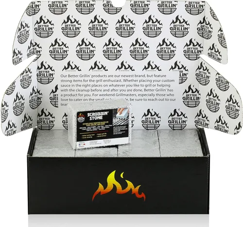 Vista 10 de Better Grillin - Bloque de ladrillos de limpieza para parrilla de piedra Piedra de plancha Bloque de limpieza de piedra para parrilla