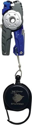 Vista 5 de Creative Angler Herramienta de pesca múltiple: cortador de línea de pinzas, herramienta de amarre de nudos, limpiador de ojos de gancho, afilador
