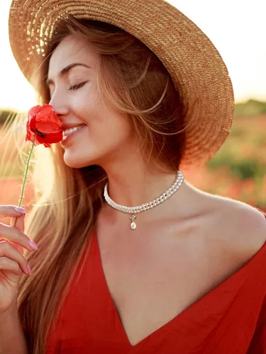 Vista 3 de Gargantilla de perlas de diamantes de imitación boho para mujer, gargantilla de perlas multicapa para niñas