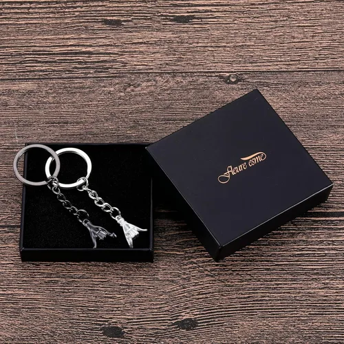 Vista 7 de Pinky Promise - Regalo para parejas, regalos a juego para parejas, regalos para novio, novia, mejor amigo, él, ella, llaveros a juego para parejas