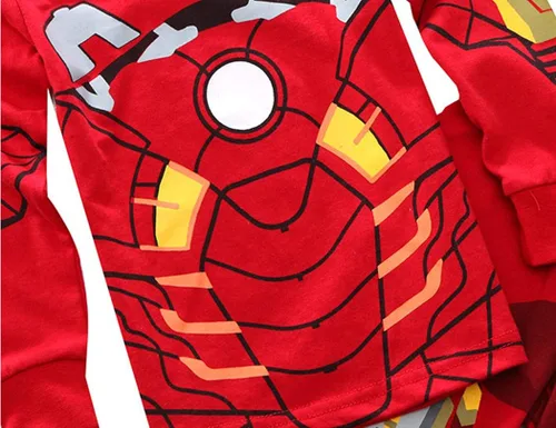 Vista 3 de Sidney Ironman Pjs Pants - Juego de pijama (2 piezas, talla 2-7 años), color rojo