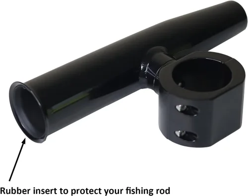 Vista 4 de Soporte de varilla de aluminio con abrazadera única en ajuste 1.5 ", 1.875 ", 2 "pulgadas horizontal o vertical Torre de barco de pesca/poste