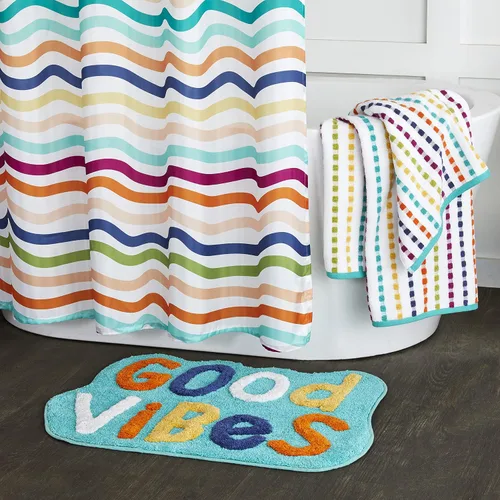 Vista 7 de SKL Home by Saturday Knight Ltd. - Alfombra Good Vibes, color verde azulado