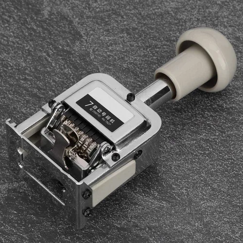 Vista 5 de Máquina de numeración automática, máquina numeradora automática de sellos de numeración, 7 dígitos, kits de impresión de sellos, máquina