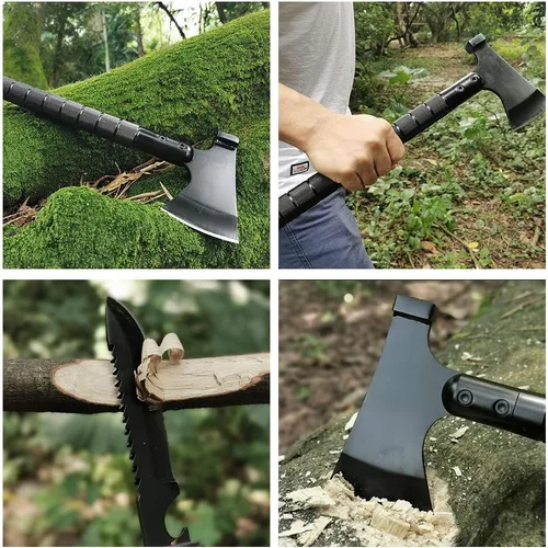 Vista 5 de LIANTRAL - Hacha de camping plegable, hacha de supervivencia táctica para campamento en el exterior