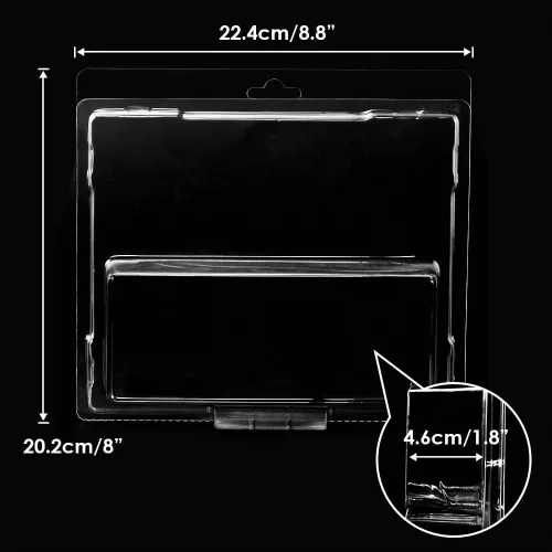 Vista 3 de Paquete de 5 fundas protectoras para transporte de equipos Hot Wheels, PET Recinto de clamshell de fácil montaje, impermeable, pantalla clara