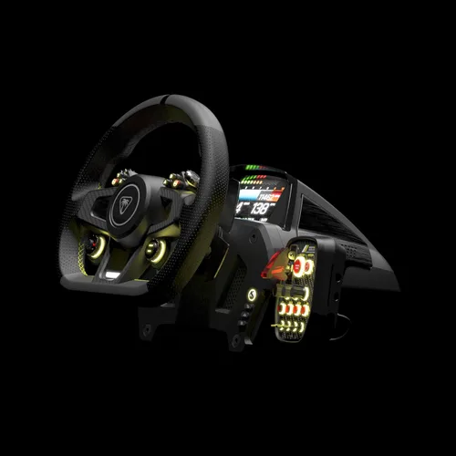 Vista 15 de Turtle Beach VelocityOne Race Wheel & Pedal System Licensed for Xbox Series XS, Xbox One, Windows 10 & 11 PCs Force Feedback, Three Pedals &