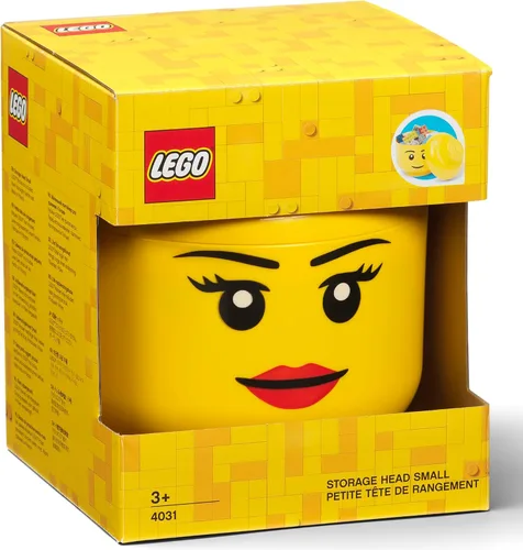 Vista 3 de LEGO - Cabezal de almacenamiento (pequeño), caja de almacenamiento de Amarillo brillante