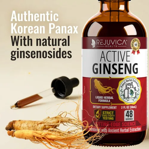 Vista 7 de Ginseng activo Panax rojo coreano con Ginsenósidos naturales - Solución líquida avanzada totalmente natural para una absorción 2 veces mayor - Apoya