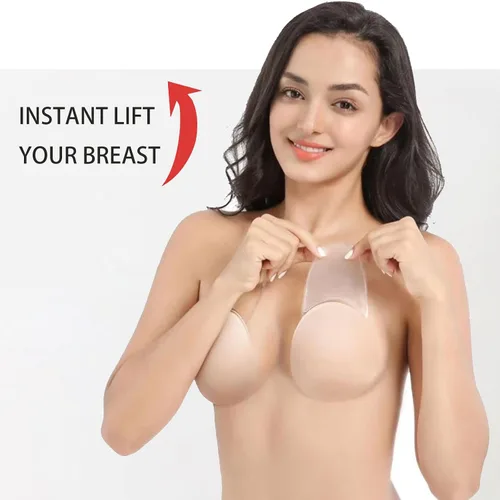 Vista 2 de Backless Strapless Invisible Sticky Bra Reusable Breast Lift Tape Nipple Covers boobytape for Breast Lift