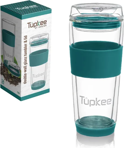 Vista 12 de Vaso de vidrio de doble pared, 14 onzas, todo de vidrio, reutilizable, aislado, taza de té/café con tapa, soplado a mano, taza de viaje, color negro