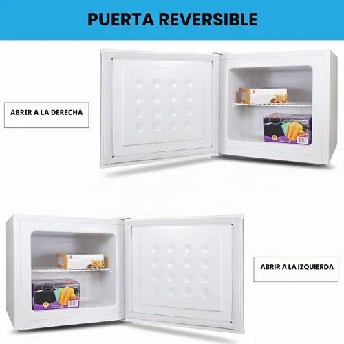 Vista 3 de Koolatron Congelador vertical blanco de 1.2 pies cúbicos de capacidad, 1 estante con cable, listo para garaje, almacenamiento de carne