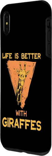 Vista 2 de Funda para iPhone XS Max Life Is Better With Giraffes Giraffe Safari Animal