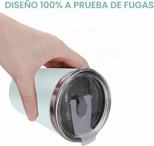 Vista 2 de Ymmy Sam - 2 vasos de acero inoxidable con pajitas de silicona, vasos de 12 onzas a prueba de derrames, aptos para lavavajillas, vasos de metal 2