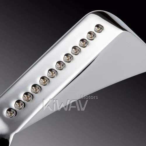 Vista 5 de KiWAV Señales de giro LED de aluminio estilo hacha compatibles con rosca Harley-Davidson de 5/16 pulgadas