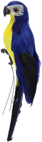 Vista 18 de LWINGFLYER Loro Artificial Verde de Tamaño Real con Plumas de Espuma, Pájaros Guacamayo para Decoración de Disfraces, Ornamento de Hombro