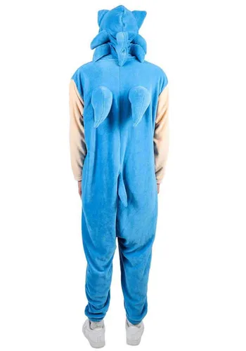 Vista 3 de Disfraz Enterizo de Cosplay Sonic the Hedgehog para Adultos Multicolor