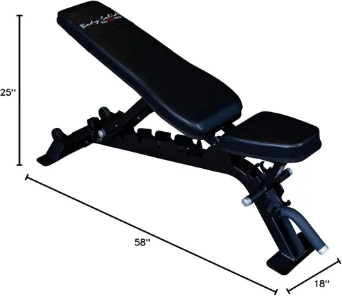 Vista 7 de Body-Solid Pro Clubline (SFID325B) Banco ajustable para racks de potencia y rizos de mancuernas, gimnasio doméstico y comercial