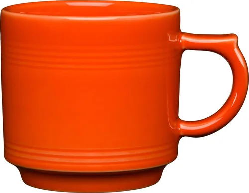 Vista 4 de Fiesta® Taza apilable de 16oz – Cerámica duradera, sin plomo, apta para lavavajillas/microondas/horno – Fabricada en EE. UU. - Dalia Narciso