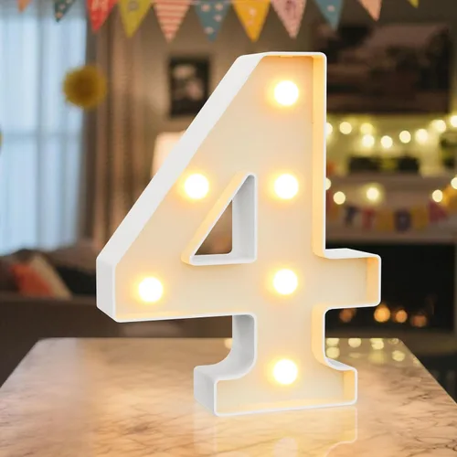 Vista 11 de Letrero LED de Marquee con Letras Iluminadas - Letras Iluminadas del Alfabeto para Cumpleaños, Graduación, Decoración de Pared y Mesa en Bares