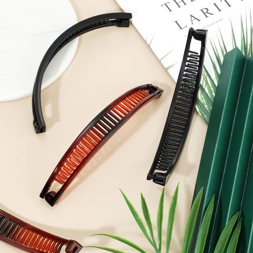 Vista 4 de WILLBOND 6 Piezas Pinzas de Plátano para Cabello Peines Sujetadores Pinzas Clásicas de Cabello con Forma de Banana Pinzas con Forma de Pez para Cola