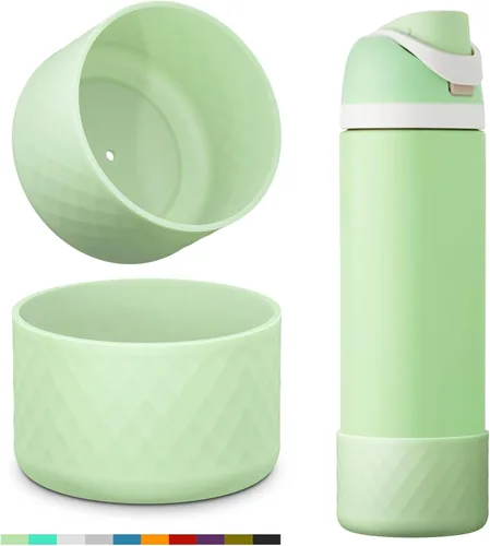 Vista 22 de Protector de Silicona para Botella de Agua Owala, 2 Piezas Fundas Protectoras Antideslizantes para Botellas de Agua FreeSip/Twist/Flip, Sin BPA