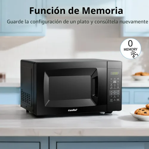 Vista 8 de COMFEE' EM720CPL-PMB - Horno microondas para encimera, con encendido/apagado de sonido, modo ECO y botones sencillos de un solo toque, 0.7 pies Negro