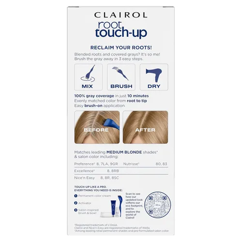 Vista 38 de Clairol Root Touch-Up de Nice'n Easy Tinte Permanente para el Cabello, 10 Rubio Extra Claro, Paquete de 1 Clairol Root Touch Up - Tinte permanente