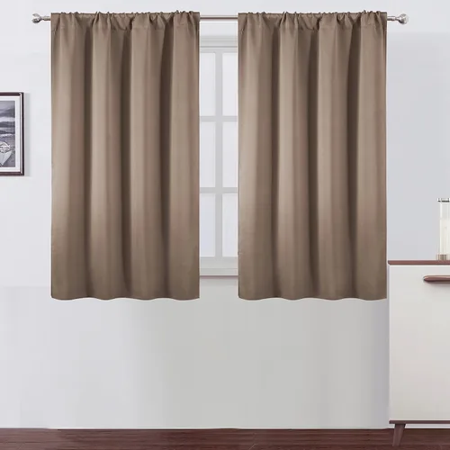 Vista 73 de LEMOMO Cortinas opacas de 42 x 54 pulgadas, juego de 2 paneles de cortinas con aislamiento térmico para oscurecer la habitación