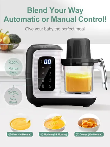 Vista 7 de MOMYEASY Procesador de Alimentos para Bebés, Procesador Multifunción Picador Triturador, Vaporizador de Alimentos para Bebés y Licuadora de Puré