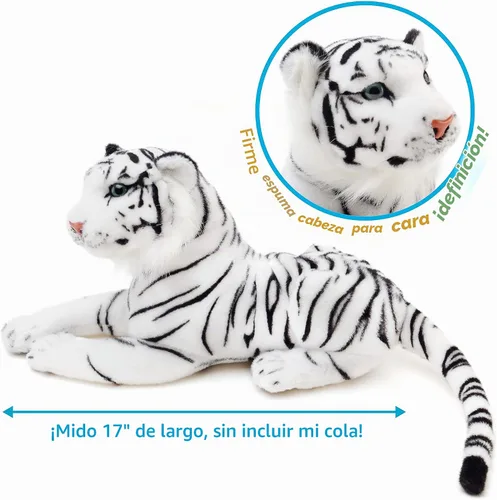 Vista 2 de TigerHart Saphed El Tigre Blanco - Peluche de 17 Pulgadas