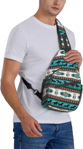 Vista 7 de Mochila ligera para el pecho, mochila cruzada para hombres y mujeres, linda mochila para gimnasio, deportes, viajes, senderismo