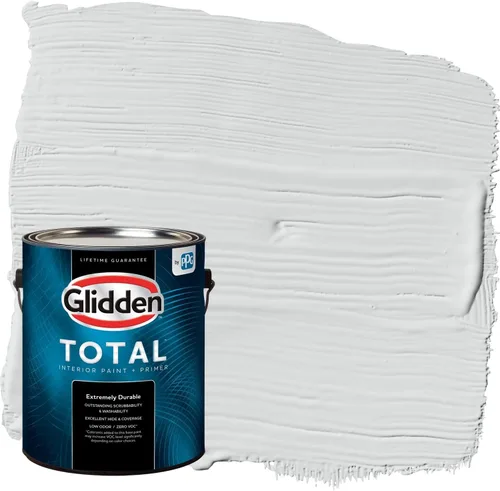 Vista 18 de Glidden Pintura Interior + Imprimación: Gris/Plata Antigua, Una Capa, Satinado, 1 Galón
