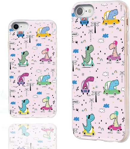 Vista 18 de Funda protectora delgada de goma TPU suave para iPhone SE 2022/2020/8/7/6S/6, funda protectora de goma TPU suave, lindo perro corgi de dibujos Un