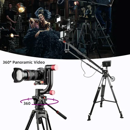 Vista 12 de VILTROX VX-18M - Trípode de video pesado de 74 pulgadas con cabezal fluido