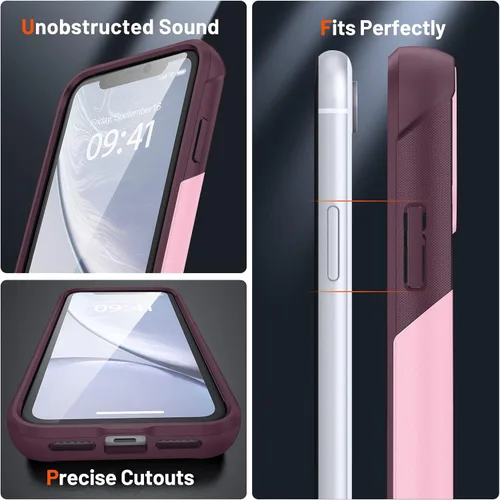 Vista 223 de Jeylly Funda para iPhone SE/Funda para iPhone 5S, Exterior de Plástico Duro que Absorbe Golpes + Interior de Silicona de Goma Defensor contra