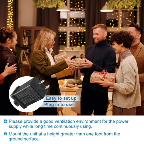 Vista 7 de Fuente de alimentación de 30 V 6 W clase 2, transformador de bajo voltaje LED impermeable de 0.2 A IP44 con enchufe de EE. UU., para luces de cadena