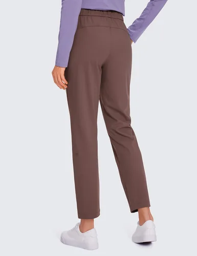 Vista 2 de CRZ YOGA Pantalones de golf elásticos en 4 direcciones para mujer, pantalones de golf de 78 tobillos, pantalones de trabajo, yoga, viajes, casual