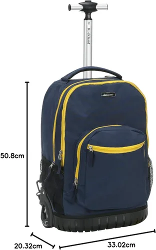 Vista 44 de Rockland, bolsa de viaje de 19 pulgadas, con ruedas., Negro), R02-BLACK