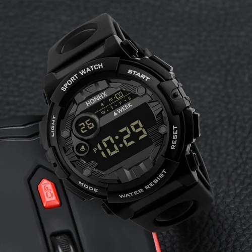 Vista 3 de Reloj deportivo digital para hombre electrónico LED a la moda impermeable al aire libre casual reloj de pulsera