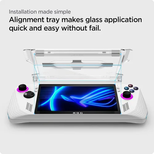 Vista 3 de Protector de pantalla de vidrio templado Spigen [GlasTR EZ FIT] diseñado para ASUS ROG Ally