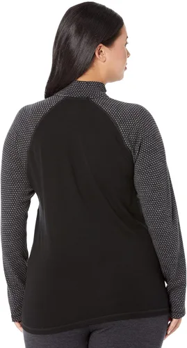 Vista 2 de Smartwool Capa base de lana merino térmica clásica para mujer talla grande cremallera de un cuarto ajuste delgado