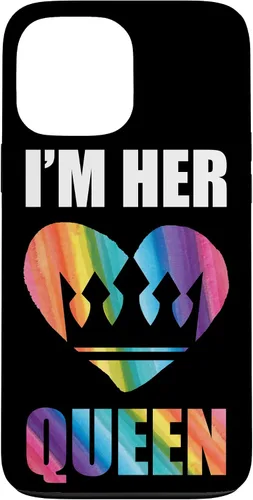 Vista 9 de iPhone 16 Pro I'm Her Queen Valentine's Day Lesbian Bi LGBT Girlfriend Tee Case