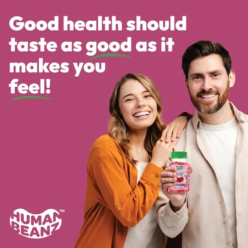Vista 6 de Human Beanz Biotin Jelly Bean - Vitaminas gomosas, biotina de máxima fuerza para el cabello, la piel y las uñas, 10,000 mcg por porción, vitaminas