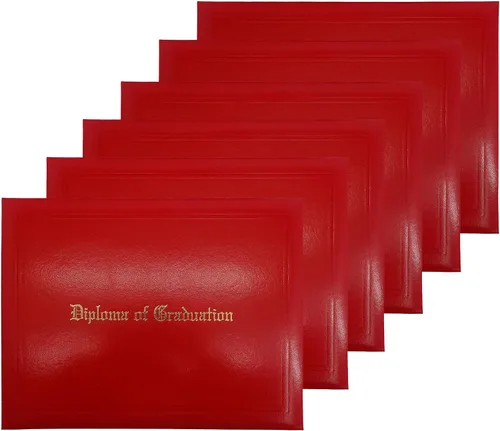 Vista 40 de GraduationMall Cubierta impresa para diploma para certificado 8.5 x 11 pulgadas, color negro, paquete de 1