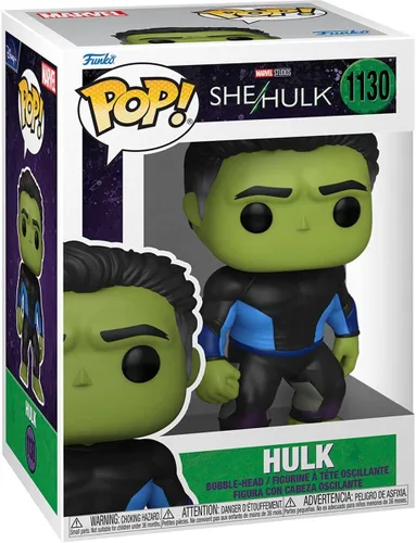 Vista 2 de POP Marvel: [She Hulk] Attorney at Law - Figura de vinilo Smart Hulk Funko (paquete con funda protectora de caja compatible), multicolor, 3.75