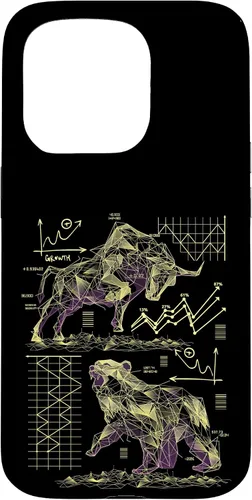 Vista 14 de Shareholder Stock Market Bull vs Bear Stock Trader Case for iPhone 17