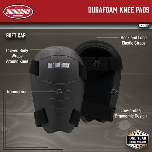 Vista 10 de Bucket Boss - Rodilleras DuraFoam, rodilleras protectoras (93200), negras